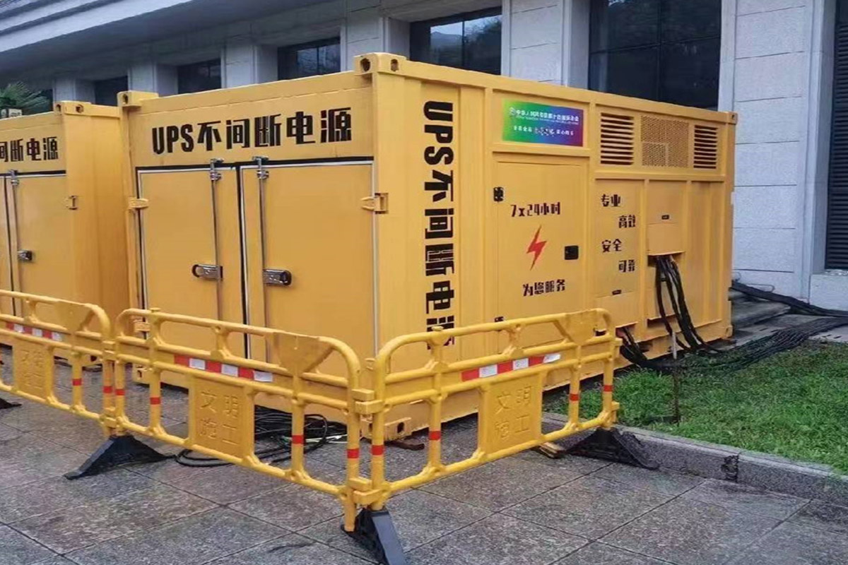 襄城发电机租赁施工现场
