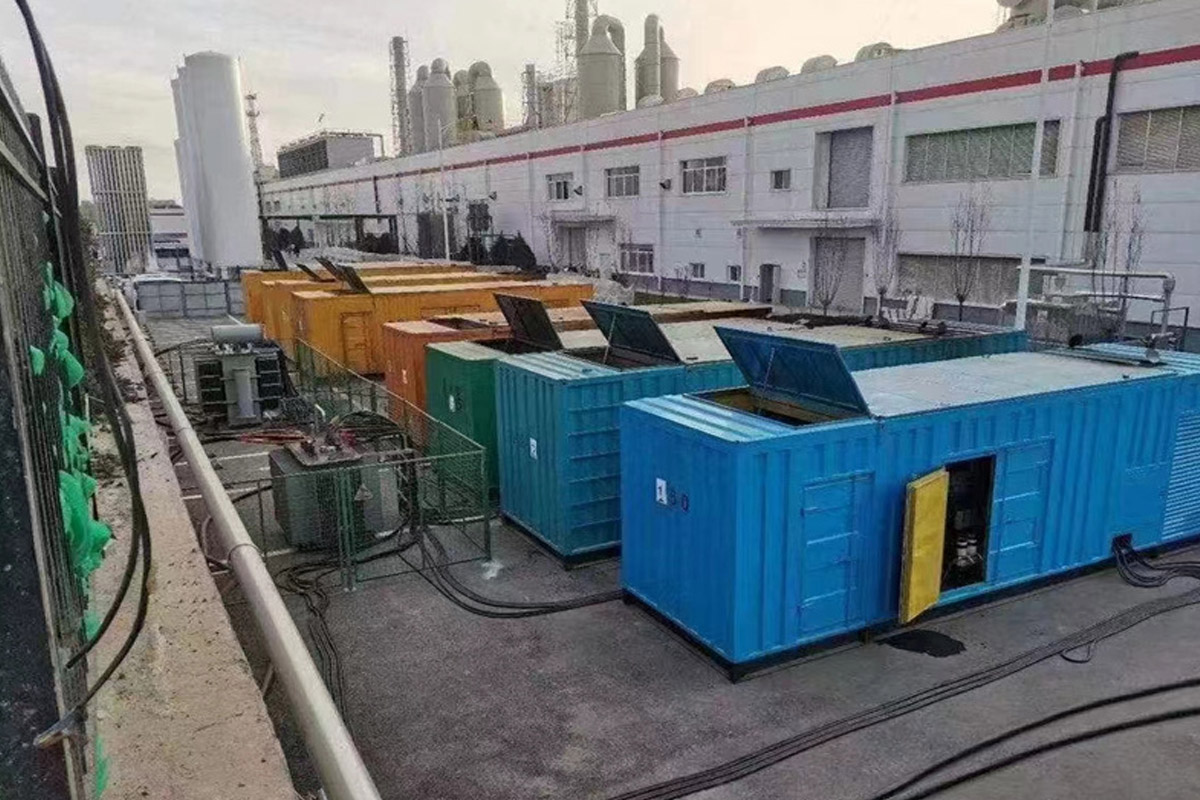 襄城发电机租赁施工现场